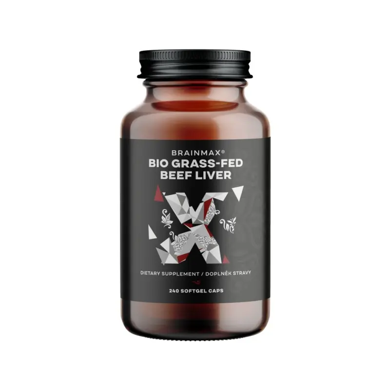 BrainMax Hovz jtra - Grass-Fed Beef liver 240 kapsl